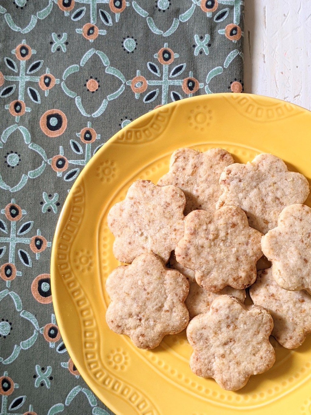 Dandelion Shortbread Cookies